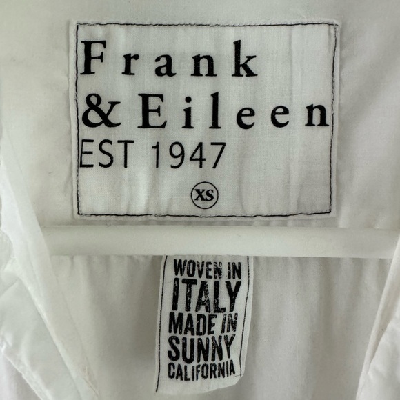 Frank and Eileen relaxed “Eileen” featherweight White Button Up shirt blouse XS - Picture 9 of 9